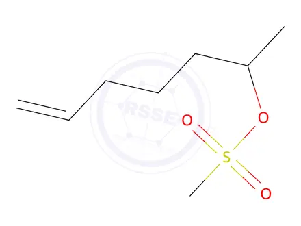 Chemical structure of hept-6-en-2-yl methanesulfonate