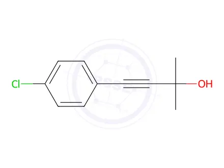 Chemical structure of 4-(4-Chlorophenyl)-2-methyl-3-butyn-2-ol