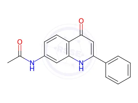 Chemical structure of N-(4-Hydroxy-2-phenylquinolin-7-yl)acetamide