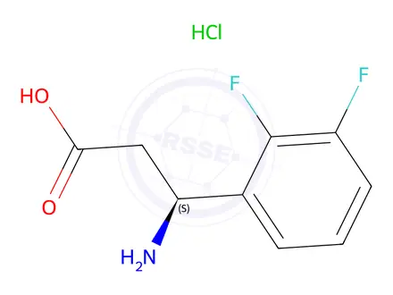 Chemical structure of (S)-3-Amino-3-(2,3-difluorophenyl)propanoic acid hydrochloride