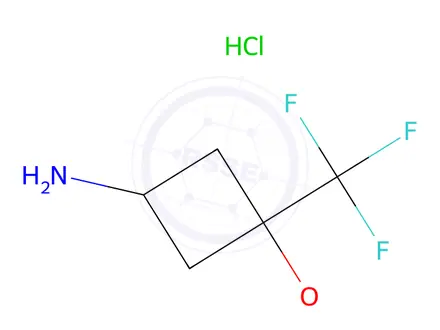 Chemical structure of 3-Methoxy-3-(trifluoromethyl)cyclobutan-1-amine hydrochloride