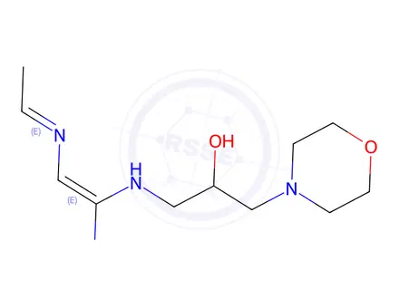 Chemical structure of 1-(((E)-2-(((E)-ethylidene)amino)-1-nitrovinyl)amino)-3-morpholinopropan-2-ol