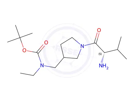 Chemical structure of tert-Butyl ((1-((S)-2-amino-3-methylbutanoyl)pyrrolidin-3-yl)methyl)(ethyl)carbamate