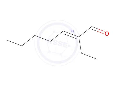 Chemical structure of 2-Heptenal, 2-ethyl-