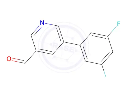 Chemical structure of 5-(3,5-Difluorophenyl)nicotinaldehyde
