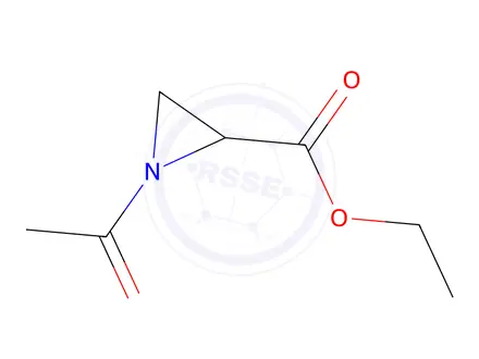 Chemical structure of 2-Aziridinecarboxylic acid, 1-acetyl-, ethyl ester (9CI)