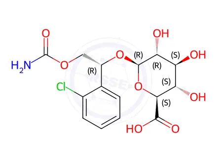 Chemical structure of (R)-Carisbamate-Beta-D-O-Glucuronide