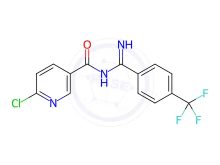 Chemical structure of N3-imino[4-(trifluoromethyl)phenyl]methyl-6-chloronicotinamide