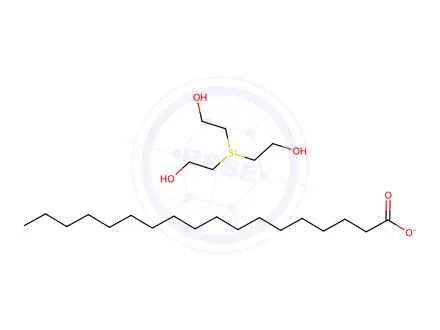 Chemical structure of tris(2-hydroxyethyl)sulphonium stearate