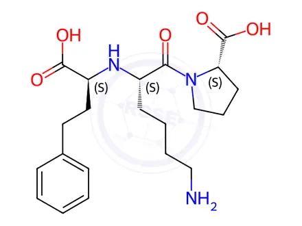 Chemical structure of Lisinopri