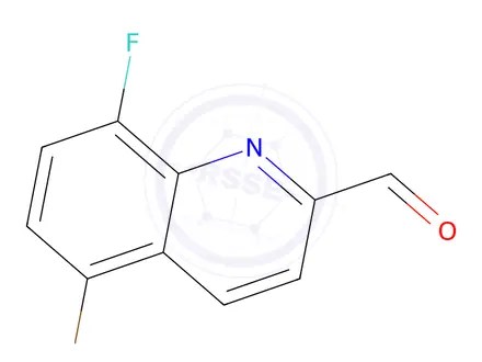 Chemical structure of 5-Bromo-8-fluoroquinoline-2-carbaldehyde