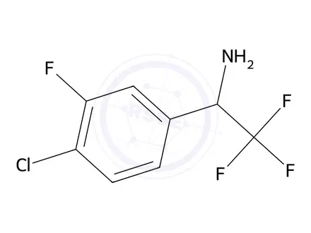 Chemical structure of 1-(4-Chloro-3-fluorophenyl)-2,2,2-trifluoroethanamine