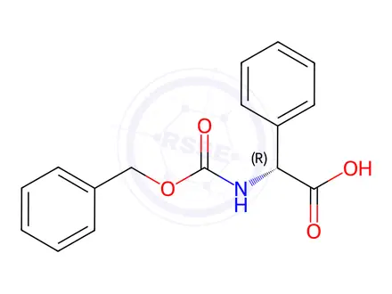 Chemical structure of N-Carbobenzoxy-D-2-phenylglycine