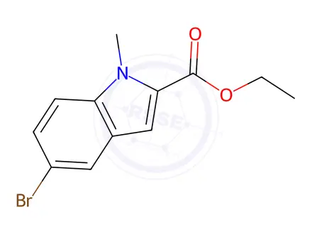 Chemical structure of Ethyl 5-bromo-1-methyl-1H-indole-2-carboxylate