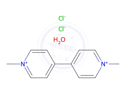 Chemical structure of Paraquat dichloride hydrate PESTANAL(R), analytical standard