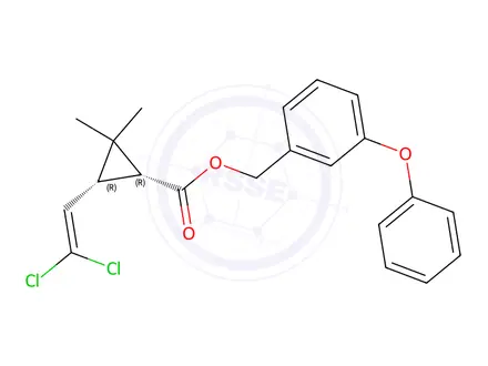 Chemical structure of cis-Permethrin