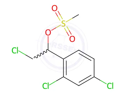 Chemical structure of 2,4-Dichloro-Alpha-(chloromethyl)benzenemethanol methanesulfonate