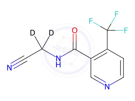 Chemical structure of Nicotinamide Impurity 13-d2 (Flonicamid-d2)