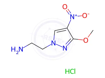 Chemical structure of [2-(3-Methoxy-4-nitro-1H-pyrazol-1-yl)ethyl]amine Hydrochloride