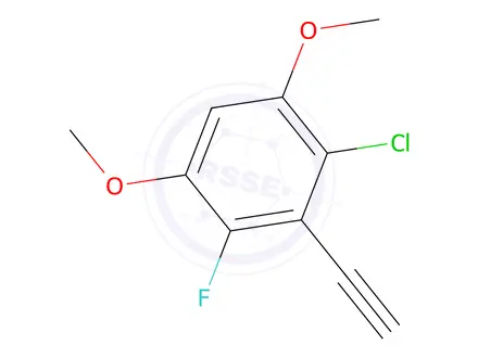 Chemical structure of 2-Chloro-3-ethynyl-4-fluoro-1,5-dimethoxybenzene