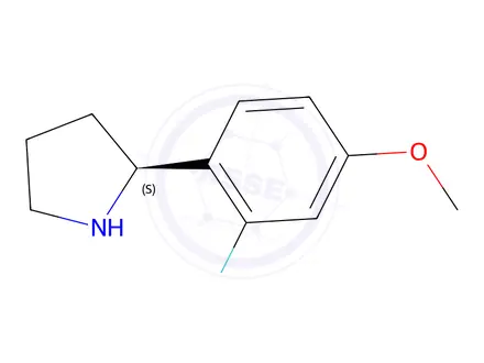 Chemical structure of (S)-2-(2-Fluoro-4-methoxyphenyl)pyrrolidine
