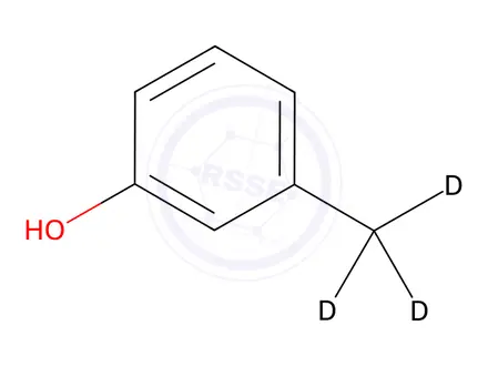 Chemical structure of m-Cresol D3 (methyl D3)
