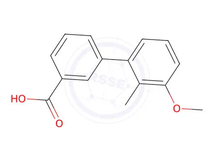 Chemical structure of 3'-Methoxy-2'-methyl-[1,1'-biphenyl]-3-carboxylic acid