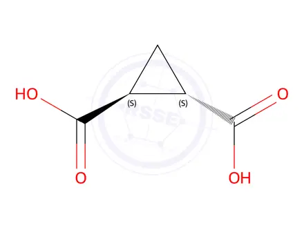 Chemical structure of (1S,2S)-1,2-Cyclopropanedicarboxylic Acid