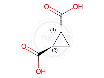 Chemical structure of (1R,2R)-1,2-Cyclopropanedicarboxylic acid