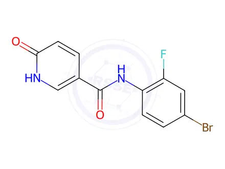 Chemical structure of n-(4-Bromo-2-fluorophenyl)-6-oxo-1,6-dihydropyridine-3-carboxamide