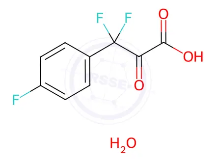 Chemical structure of 3,3-Difluoro-3-(4-fluorophenyl)-2-oxopropionic acid monohydrate