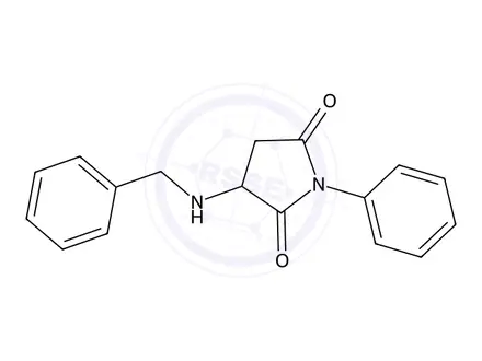 Chemical structure of 3-(Benzylamino)-1-phenylpyrrolidine-2,5-dione