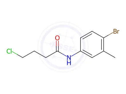 Chemical structure of N-(4-bromo-3-methylphenyl)-4-chlorobutanamide