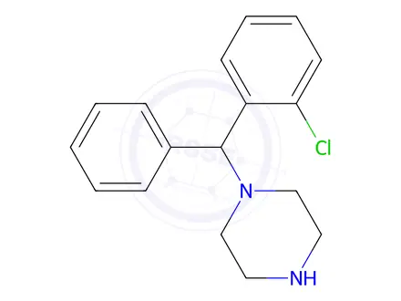Chemical structure of 1-((2-Chlorophenyl)(phenyl)methyl)piperazine