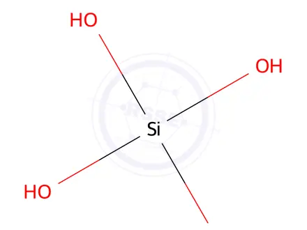 Chemical structure of Silicic acid, AR