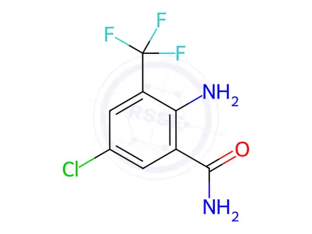 Chemical structure of Benzamide, 2-amino-5-chloro-3-(trifluoromethyl)-