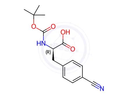 Chemical structure of Boc-D-4-Cyanophenylalanine