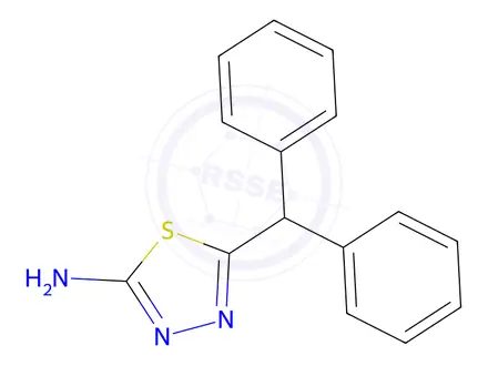 Chemical structure of 5-benzhydryl-1,3,4-thiadiazol-2-amine