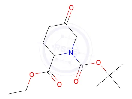 Chemical structure of 5-Oxo-Piperidine-1,2-Dicarboxylic Acid 1-Tert-Butyl Ester 2-Ethyl Ester