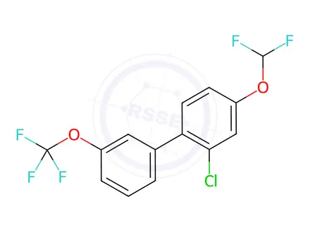 Chemical structure of 2-Chloro-4-(difluoromethoxy)-3'-(trifluoromethoxy)-1,1'-biphenyl