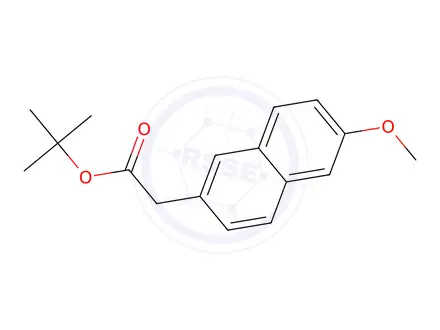 Chemical structure of 6-Methoxy-2-Naphthaleneacetic Acid 1,1-dimethylethyl Ester