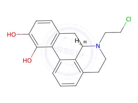 Chemical structure of (-)-N-(2-Chloroethyl)norapomorphine