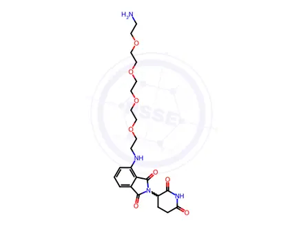 Chemical structure of Pomalidomide-PEG4-C2-NH2