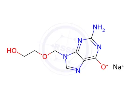 Chemical structure of Acyclovir Sodium