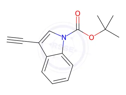 Chemical structure of tert-Butyl 3-ethynyl-1H-indole-1-carboxylate