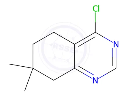 Chemical structure of 4-Chloro-7,7-dimethyl-5,6,7,8-tetrahydroquinazoline