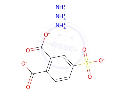 Chemical structure of 4-Sulfophthalic acid, triammonia salt