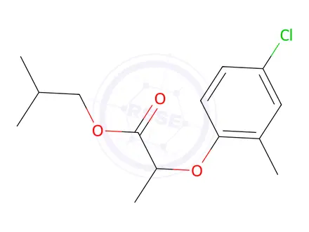 Chemical structure of isobutyl (-)-2-(4-chloro-2-methylphenoxy)propionate
