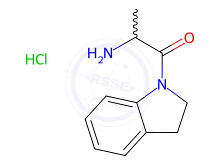 Chemical structure of 2-Amino-1-(2,3-dihydro-1H-indol-1-yl)-1-propanonehydrochloride