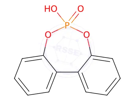 Chemical structure of 2,2'-BIPHENYLDIOL, CYCLIC PHOSPHATE